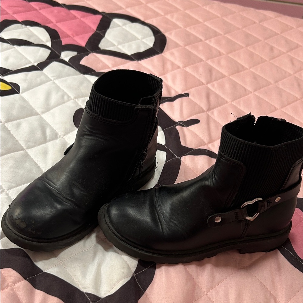 Old Navy Black Ankle Boots with Buckle